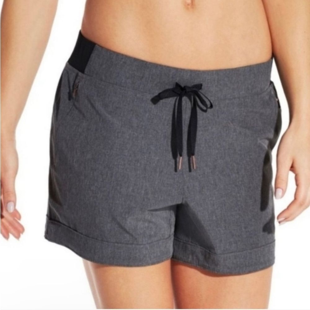 NEW CALIA Anywhere‎ Cuff Shorts Gray Cavier Heather Womens Size XL